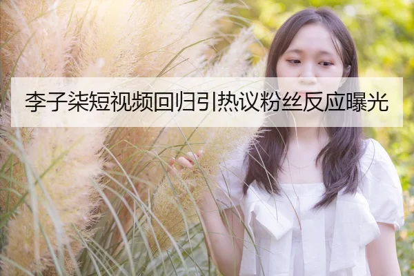 李子柒短视频回归引热议粉丝反应曝光